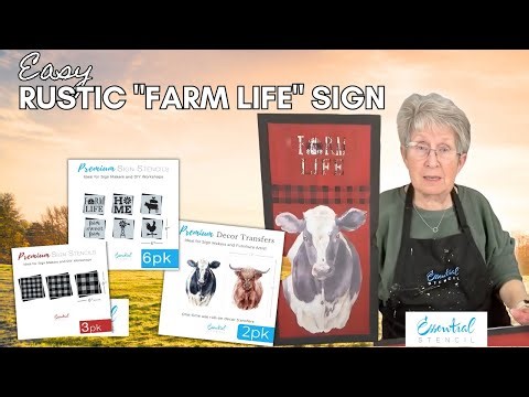 Easy Rustic Farm Life Sign– DIY Stencil & Transfer Craft Tutorial