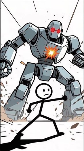 Stickman vs Robot 🤖🔥 Who Wins?
