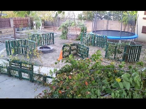 Epic Nerf gun battlefield in the backyard