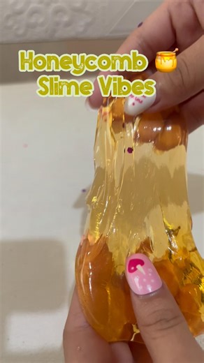Honeycomb Slime Vibes 🍯🐝 #slime #slimeasmr #shortvideo #shorts