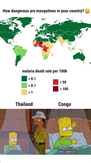 Malaria Deaths by Country 2026🦟 #GlobalHealth #WorldMap #Malaria #Ranking