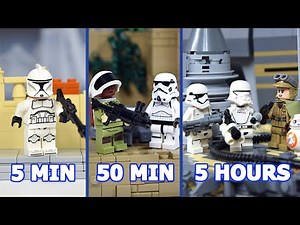 I recreated Battlefront 2 Locations in LEGO in 5 min, 50 min and 5 hours | Star Wars MOC Timelapse