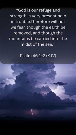 A reminder for Today. Psalms 46:1-2