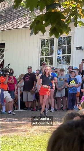 Watch as contestants throw cow poop at the Cow Chip Throwing contest at the Iowa State Fair