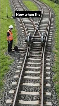 How Do Trains Change Tracks? 🚆 The Railway Switch Explained! #shorts #train #railroad #railway #trai