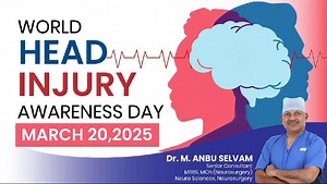 1.7K views · 51 reactions | On World Head Injury Awareness Day, Dr. M. Anbu Selvam, Senior Consultant, NeuroSciences, Neurosurgery, highlights the importance of head injury prevention, the right course of action in an emergency, and the advanced treatments available for better recovery.  Watch the video to learn how timely care can save lives! #WorldHeadInjuryDay #ProtectYourBrain #HeadInjuryCare #NeuroScience #StaySafe | Rela Hospital | Facebook