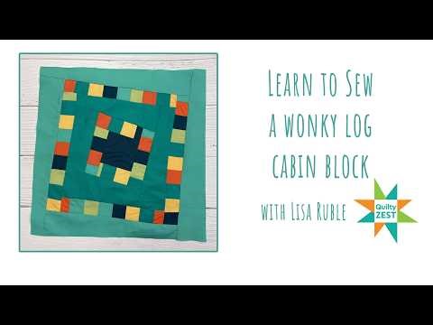 How to Sew a Wonky Log Cabin Block