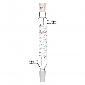 StonyLab Borosilicate Glass Graham Condenser with 24/40 Joint 200mm Jacket Length Lab Condenser
