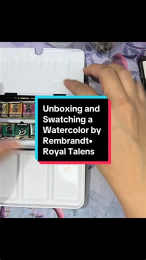 Unboxing my granulating color palettes by Rembrandt #watercolor #watercolorq #unboxingwatercolor #palette #rembrandtwatercolor
