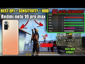 Redmi note 10 pro max free fire auto headshot dpi hud sensitivity setting after free fire new update
