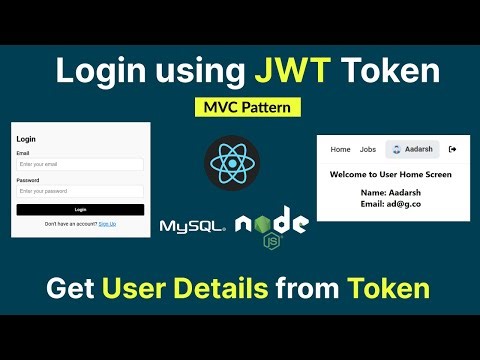 #6 Login in React using JWT token in Node js || Login and Register Authentication React JS