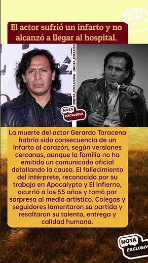 🕯️ Muere Gerardo Taracena y causa conmoción