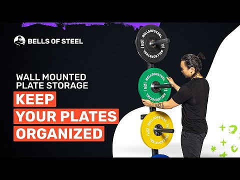 Keep your weight plates organized with the Wall Mounted Plate Storage rack by Bells of Steel