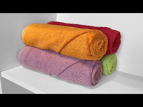 How to fold easy towels in the form of a roll