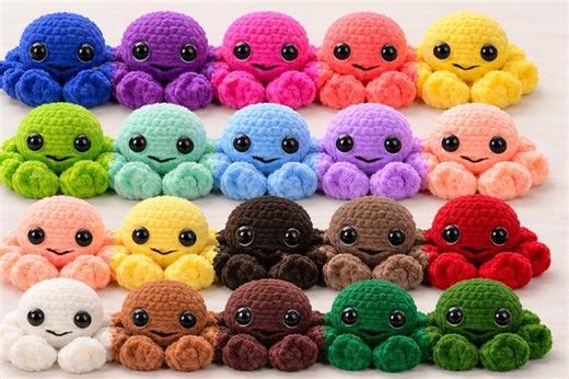 Handmade Crochet Amigurumi Octopus Stress Ball: Squishy Animal Toy - Etsy