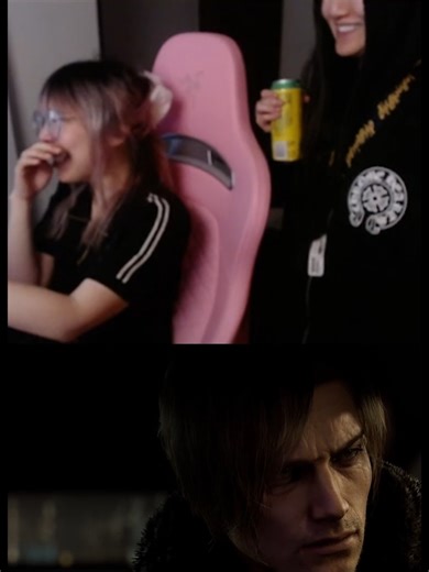 Aria Reacts to Leon's Gameplay in Resident Evil