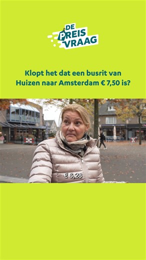 Het overgrote deel van de inwoners van Huizen en Amsterdam Amstel schatten de prijs van een busreis veel hoger in dan het daadwerkelijk is. Een reis met de bus is dus goedkoper dan je denkt. *Kijk voor de exacte ritprijs in je reisplanner | Connexxion