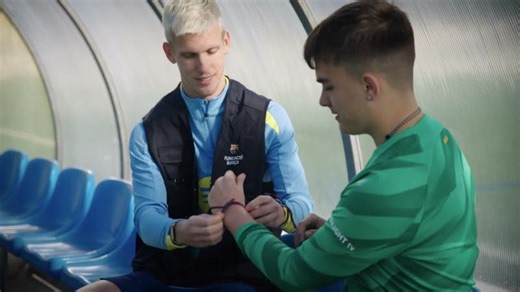 More Than a Club: Dani Olmo Meets Martí for International Childhood Cancer Day💙❤️‍🩹 | BARÇA FOUNDATION