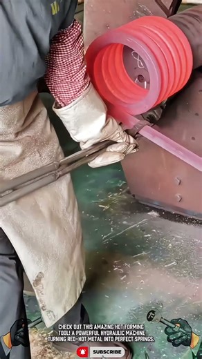 Powerful Hydraulic Tool for Hot Metal : Automated Forming Task for Perfect Springs #ToolHolder