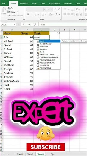 Extract Ranking from Total Score in Excel Like an Expert | Smart Formula | Digital Office Skill