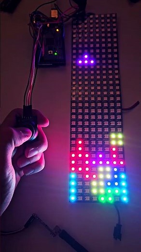Arduino LED Tetris Game dev - stack logic #arduino #ledlights #mechatronics #tetris #retrogaming