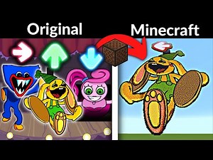 FNF Character Test | Gameplay VS Minecraft Note Block | Bunzo Bunny | Huggy Wuggy | Poppy Playtime