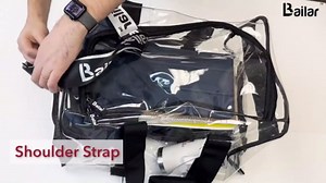 Clear duffel bag big size with separate shoes compartment