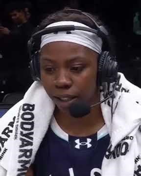 Arike Ogunbowale postgame sideline interview (part 1)