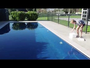 Throwing dry ice in a pool