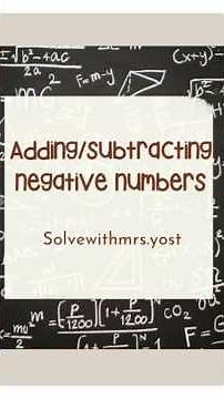 Adding & Subtracting Positive and Negative Numbers | Simple Rules #maths #mathstricks #algebra