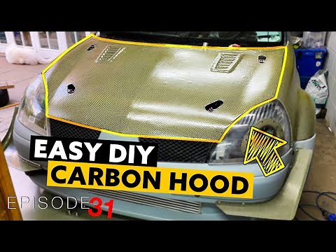 How to Make Carbon Car Bonnet/Hood. A simple DIY version anyone can do. Easy Composites. ep.31