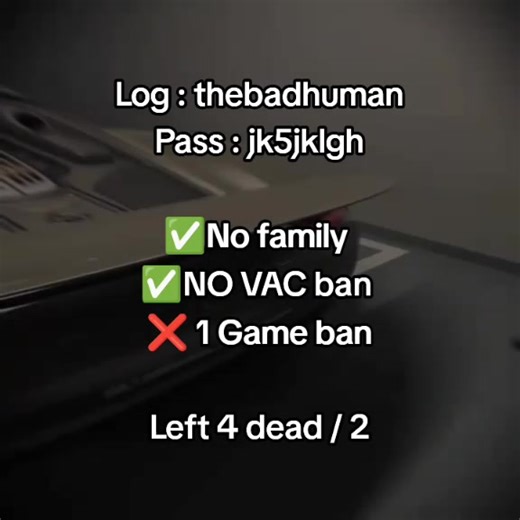 🔥steam🔥 (@account_steams)’s video of video game ban