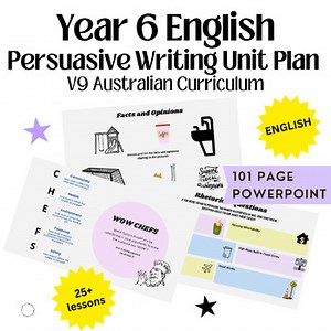 V9 Australian Curriculum - Year 6 - English Persuasive Writing Unit