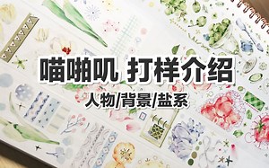 【手帐开箱】Miaopaji-喵啪叽原创工作室 打样介绍 人物/背景/盐系 @三水為淼