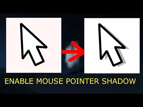 How to ENABLE MOUSE POINTER SHADOW in Windows