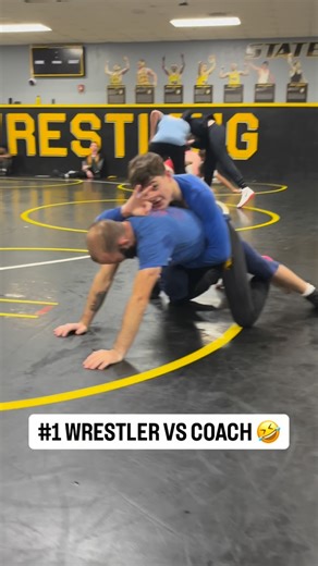 IAwrestle | ASU commit, Nico DeSalvo, and Southeast Polk’s Coach Jake Agnitsch had a fun scrap at the end of practice today 🤣 #IAwrestle X #iahswr | Instagram