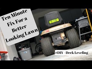 How to level your mower deck