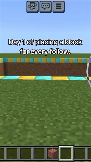 Day 1 of Placing a Block in Minecraft for Every Follow