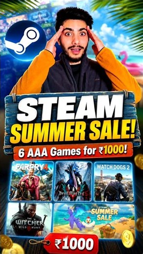6 AAA Games for Just ₹1000? | Steam Summer Sale Best Deals!