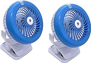 Spark Innovators Go Fan Cool Mist - Portable Rechargeable Misting Fan for Home, Office, and Outdoor Use - As Seen on TV - Pack of 2