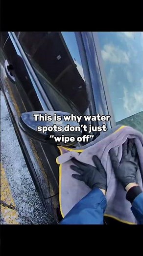 Water spots = minerals that etch paint, not wipeable! Panda Hub | The Best Car Detailing #pandahub