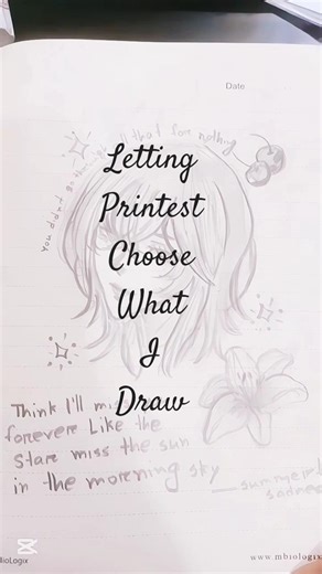 Letting printest choose what I draw✨#anime#yt #printrest#draw#art#traditionalart#artist#kamisamakiss