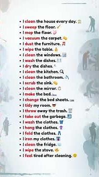 25 House Cleaning Sentences Every Beginner MUST Know 🧹🔥