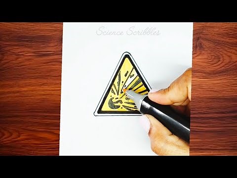 How to Draw an Explosive Sign / Symbol | Danger Sign| Step by step Drawing Tutorial