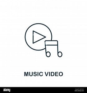 Music Video icon from music collection. Simple line Music Video icon for templates, web design and infographics Stock Vector Image & Art - Alamy