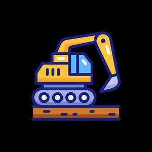 clip-3843708789-excavator-vector-animation-building-construction