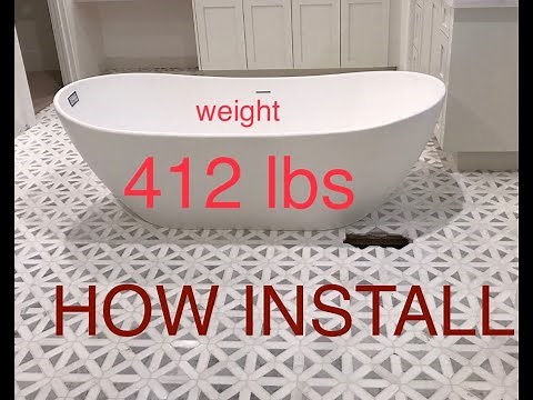 how install have freestanding tub just with one hand