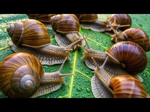 The Delicate Dance of a Snail: Exploring Movement on a Leaf