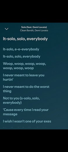 Solo slowed remix — Clean Bandit & Demi Lovato lyrics