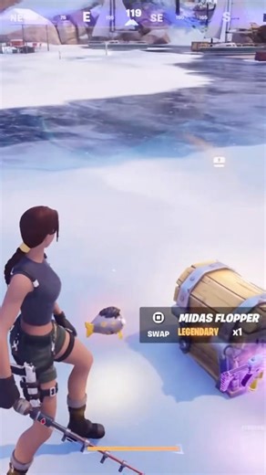 When you fish a chest and a Midas flopper #fortnitegameplay #fortniteshorts #fortniteclips